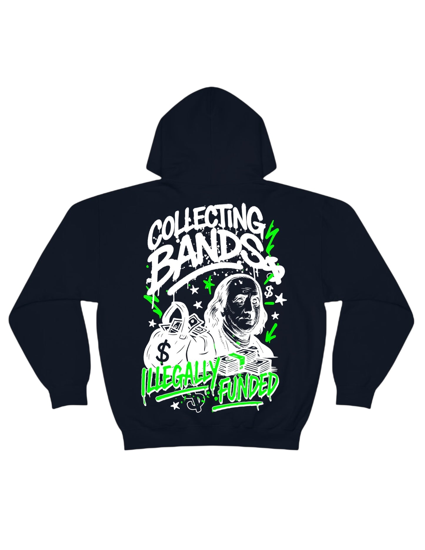 ILLEGALLY FUNDED HOODIE BLACK